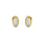 2CTW Oval Shaped Lab Grown Diamond (F/VVS) Knot Earrings in 14K Gold