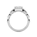 1.5CTW Round Shaped Lab Grown Diamond (F/VS) Mens Ring in 14K White Gold