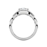 1.5CTW Round Shaped Lab Grown Diamond (F/VS) Mens Ring in 14K White Gold