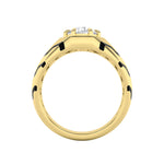 1.5CTW Round Shaped Lab Grown Diamond (F/VS) Mens Ring in 14K Gold