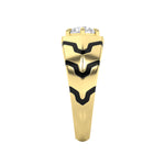 1.5CTW Round Shaped Lab Grown Diamond (F/VS) Mens Ring in 14K Gold