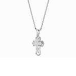 6CTW Asscher Shaped Lab Grown Diamond (F/VS) Cross Pendant in 14K Gold