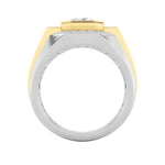 3CTW Asscher Shaped Lab Grown Diamond (F/VS) Mens Ring in 14K Gold