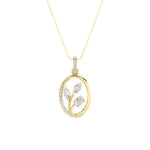 1CTW Oval Shaped Lab Grown Diamond (F/VS) Pendant in 14K Gold