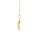 1CTW Oval Shaped Lab Grown Diamond (F/VS) Pendant in 14K Gold