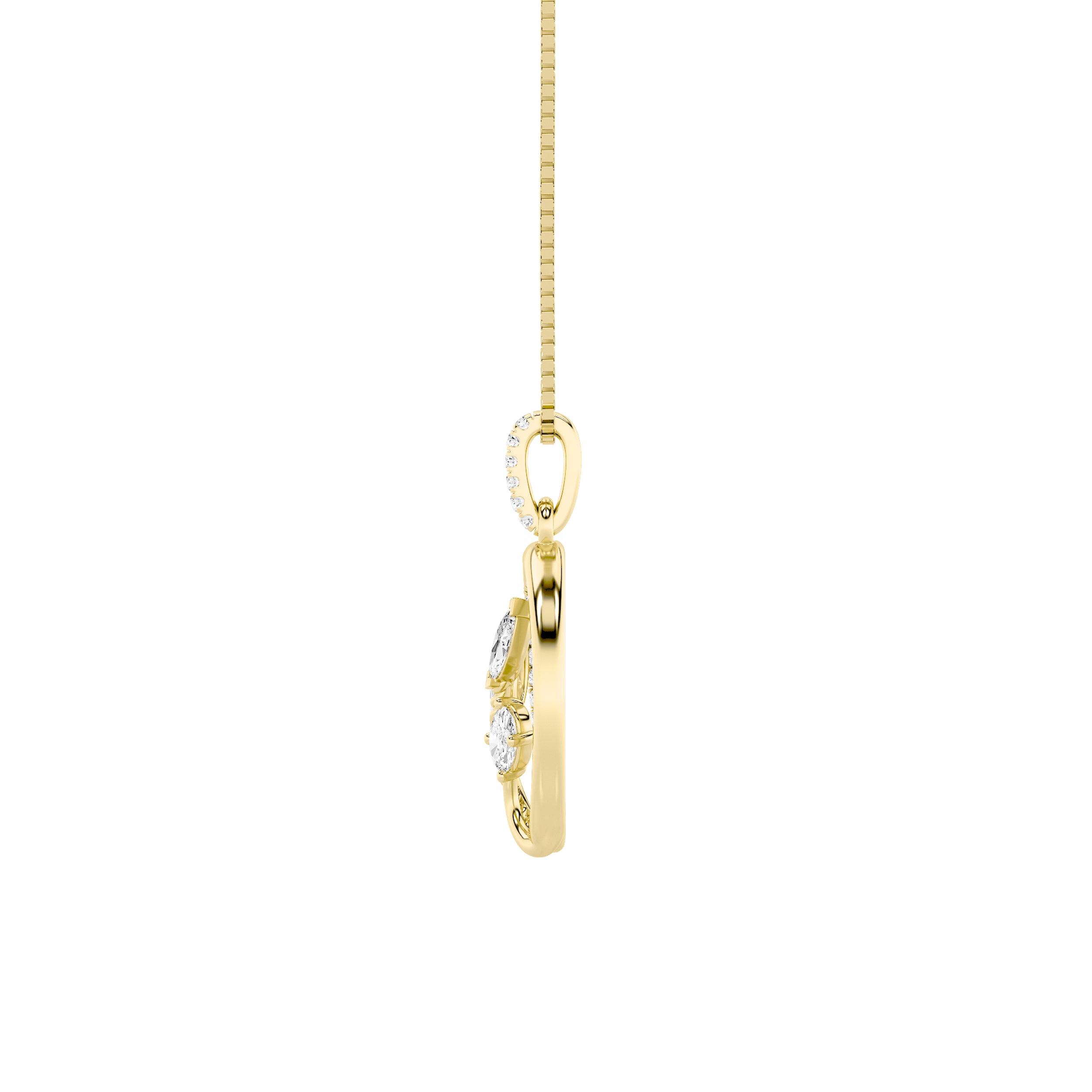 1CTW Oval Shaped Lab Grown Diamond (F/VS) Pendant in 14K Gold