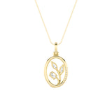 1CTW Oval Shaped Lab Grown Diamond (F/VS) Pendant in 14K Gold