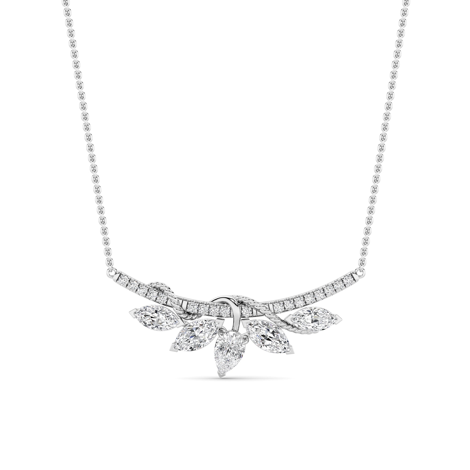 1.5CTW Pear Shaped Lab Grown Diamond (F/VS) Necklace in 14K Gold