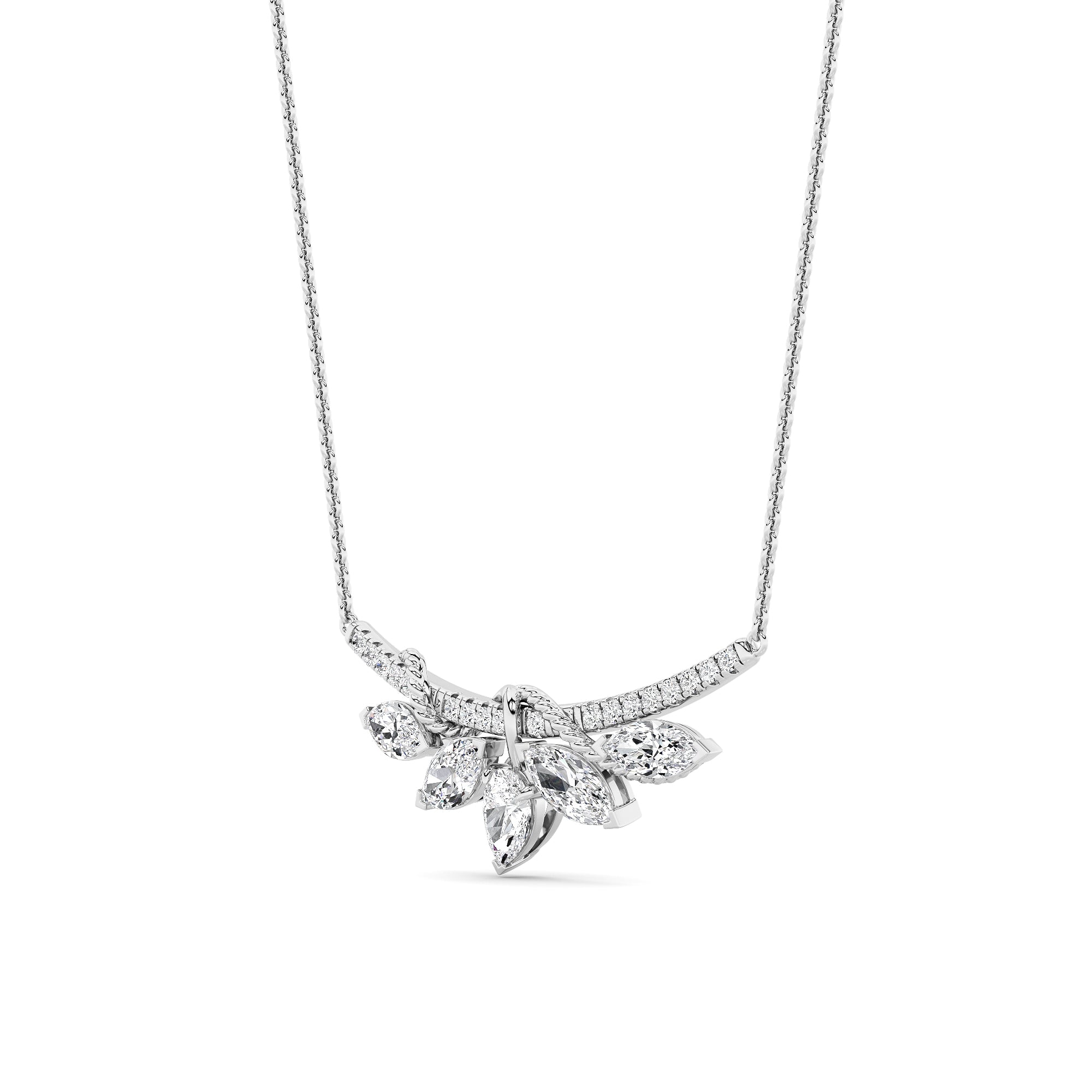 1.5CTW Pear Shaped Lab Grown Diamond (F/VS) Necklace in 14K Gold