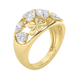 2.5CTW Pear Shaped Lab Grown Diamond (G/VS) Fashion Ring in 14K Gold