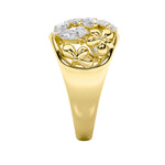 2.5CTW Pear Shaped Lab Grown Diamond (G/VS) Fashion Ring in 14K Gold