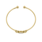 1.5CTW Pear Shaped Lab Grown Diamond (F/VS) Fancy Flower Bangle Bracelet in 14K Gold