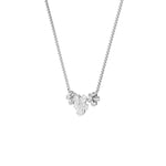 2CTW Pear Shaped Lab Grown Diamond (F/VS) Fancy Flower Necklace in 14K Gold