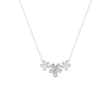 2CTW Pear Shaped Lab Grown Diamond (F/VS) Fancy Flower Necklace in 14K Gold