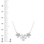 2CTW Pear Shaped Lab Grown Diamond (F/VS) Fancy Flower Necklace in 14K Gold