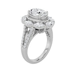 3.75CTW Oval Shaped Lab Grown Diamond (G/VS)  Ring in 14K Gold