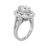 3.75CTW Oval Shaped Lab Grown Diamond (G/VS)  Ring in 14K Gold