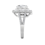 3.75CTW Oval Shaped Lab Grown Diamond (G/VS)  Ring in 14K Gold
