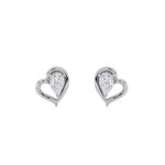 0.5CTW Pear Shaped Lab Grown Diamond (F/VS) Heart Shaped Earrings in 14K Gold