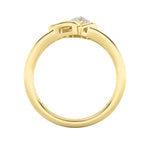 0.5CTW Pear Shaped Lab Grown Diamond (F/VS) Heart Ring in 14K Yellow Gold