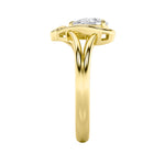 0.5CTW Pear Shaped Lab Grown Diamond (F/VS) Heart Ring in 14K Yellow Gold