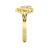 0.5CTW Pear Shaped Lab Grown Diamond (F/VS) Heart Ring in 14K Yellow Gold