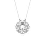 1CTW Round Shaped Lab Grown Diamond (F/VS) Heart Shaped Necklace in 14K Gold