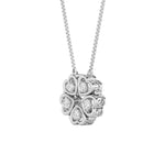 1CTW Round Shaped Lab Grown Diamond (F/VS) Heart Shaped Necklace in 14K Gold