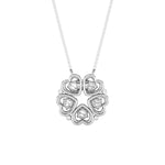 1CTW Round Shaped Lab Grown Diamond (F/VS) Heart Shaped Necklace in 14K Gold