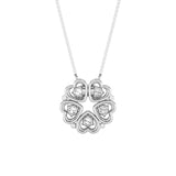 1CTW Round Shaped Lab Grown Diamond (F/VS) Heart Shaped Necklace in 14K Gold