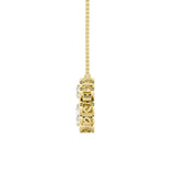 1CTW Round Shaped Lab Grown Diamond (F/VS) Heart Shaped Necklace in 14K Gold