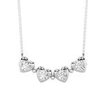 1CTW Round Shaped Lab Grown Diamond (F/VS) Heart Shaped Necklace in 14K Gold