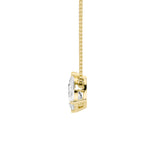 2.5CTW Pear Shaped Fancy Yellow & White Lab Grown Diamond (F/VS) Two Stone Fancy Pendant in 14K Gold