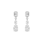 4.5CTW Pear Shaped Lab Grown Diamond (F/VS) Dangle Earrings in 10K Gold