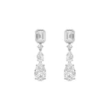 4.5CTW Pear Shaped Lab Grown Diamond (F/VS) Dangle Earrings in 10K Gold