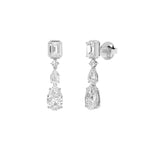 4.5CTW Pear Shaped Lab Grown Diamond (F/VS) Dangle Earrings in 10K Gold