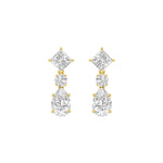 5.5CTW Pear Shaped Lab Grown Diamond (F/VS) Dangle Earrings in 14K Gold