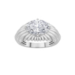 2CTW Oval Shaped Lab Grown Diamond (F/VS) Fancy Solitaire Ring in 14K Gold
