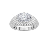 2CTW Oval Shaped Lab Grown Diamond (F/VS) Fancy Solitaire Ring in 14K Gold