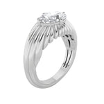 2CTW Oval Shaped Lab Grown Diamond (F/VS) Fancy Solitaire Ring in 14K Gold