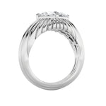 2CTW Oval Shaped Lab Grown Diamond (F/VS) Fancy Solitaire Ring in 14K Gold