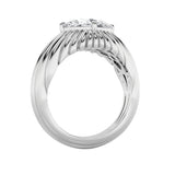 2CTW Oval Shaped Lab Grown Diamond (F/VS) Fancy Solitaire Ring in 14K Gold