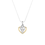 1.5CTW Pear Shaped Lab Grown Diamond (F/VS) Heart Shaped Pendant in 14K Gold