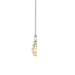1.5CTW Pear Shaped Lab Grown Diamond (F/VS) Heart Shaped Pendant in 14K Gold