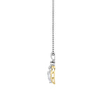 1.5CTW Pear Shaped Lab Grown Diamond (F/VS) Heart Shaped Pendant in 14K Gold