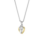 1.5CTW Pear Shaped Lab Grown Diamond (F/VS) Heart Shaped Pendant in 14K Gold