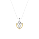 1.5CTW Pear Shaped Lab Grown Diamond (F/VS) Heart Shaped Pendant in 14K Gold