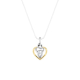 1.5CTW Pear Shaped Lab Grown Diamond (F/VS) Heart Shaped Pendant in 14K Gold