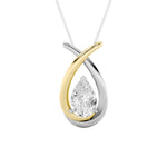 1.5CTW Pear Shaped Lab Grown Diamond (F/VS) Fancy Pendant in 14K Gold