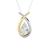 1.5CTW Pear Shaped Lab Grown Diamond (F/VS) Fancy Pendant in 14K Gold
